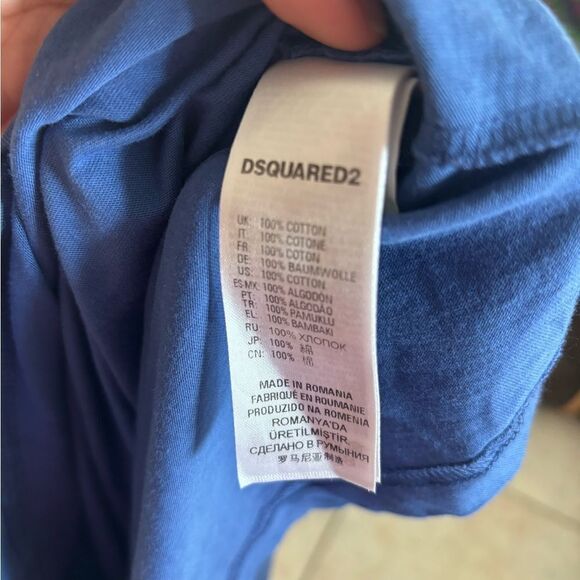 DSquared2 logo tee shirt big novelty tee top y2k designer unisex - Picture 7 of 7